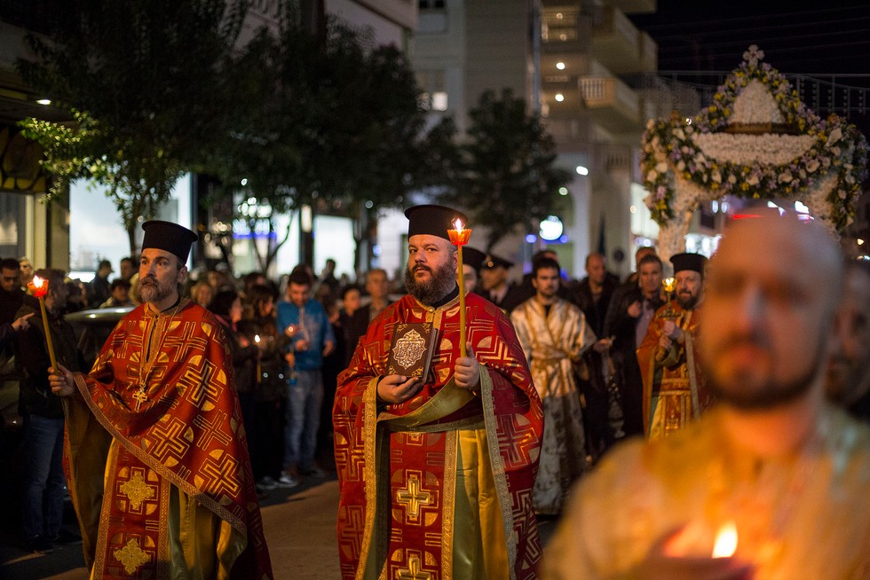 Picture of Greek Orthodox Good Friday religious procession